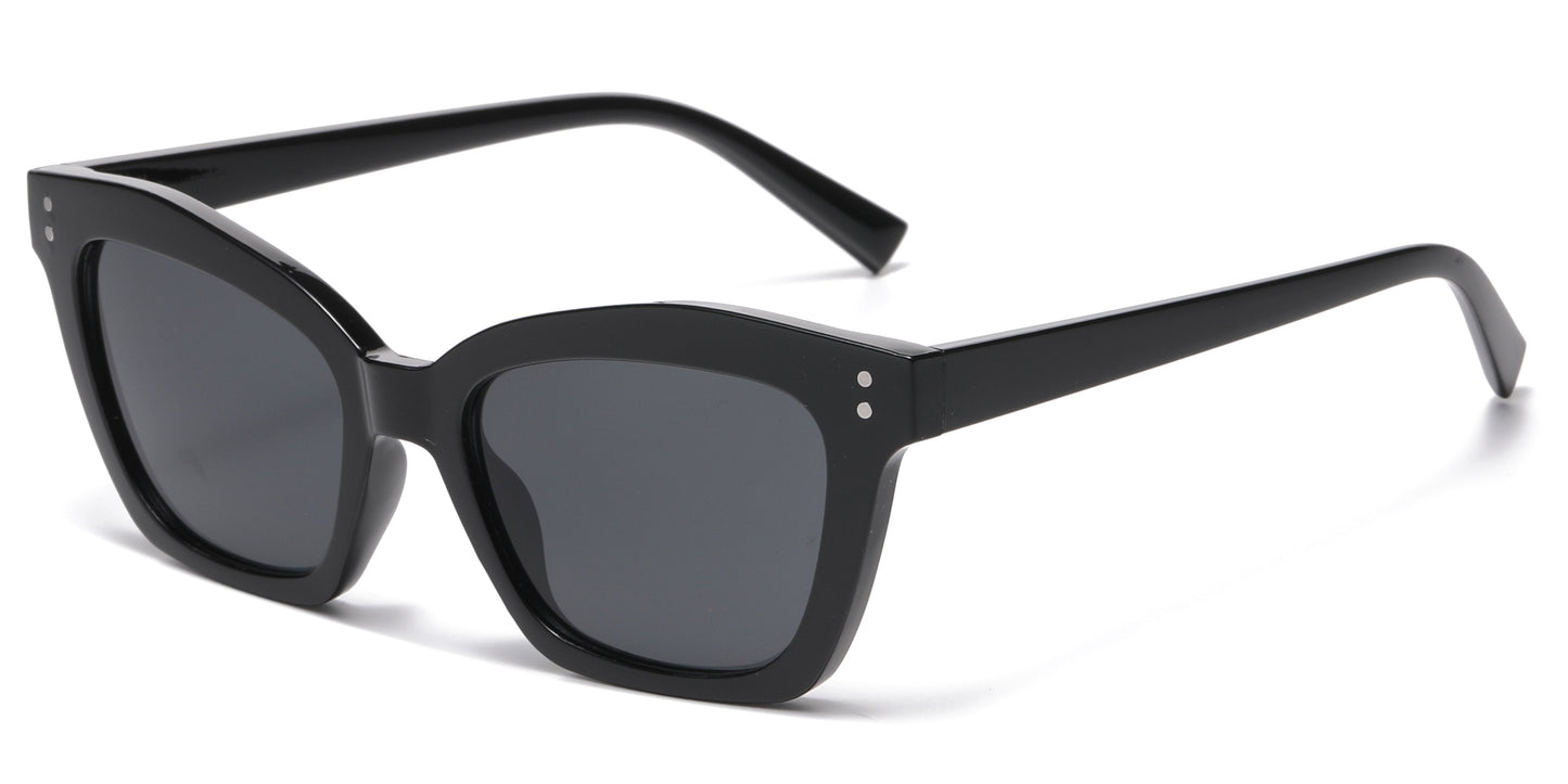 DS-2694 - Lentes de sol pequeños estilo Cat Eye con marco plástico