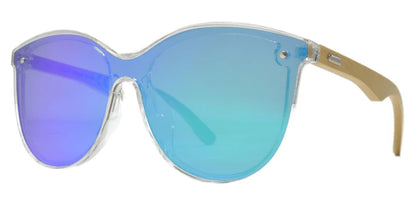 DS-7982 Bamboo - Lentes Cat Eye de plástico con estilo vintage y varillas de bamboo