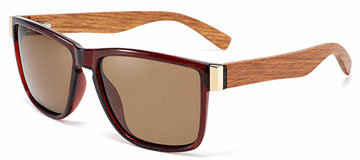 EK-1523 Wayfarer Polarizados con Patas de Bambú – Café con bambú (C2)