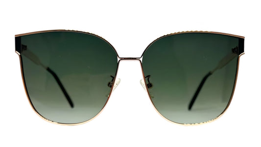 EK-7209 – Lentes de Sol Cat Eye Metálicos en Rose Gold con Mica Degradada
