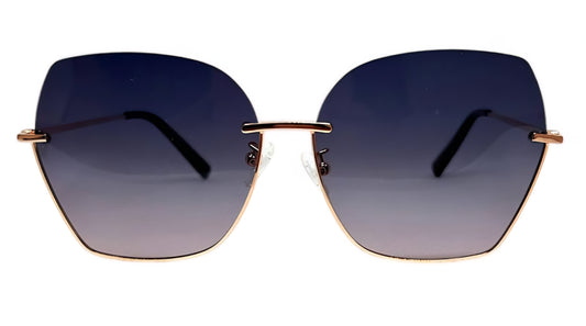 EK-7232 – Lentes de Sol Metálicos Ultra Ligeros con Mica Degradada y Medio Armazón