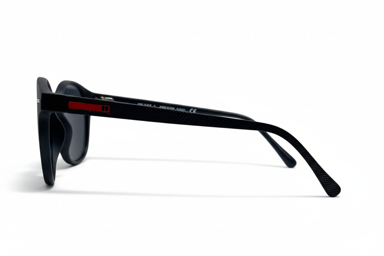 EK-78009 - 😎  Lentes de Sol  Diseño Redondo Moderno con Toque Urbano y Detalle Rojo **Precio por docena**