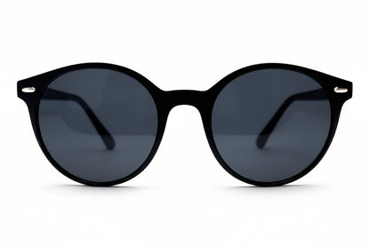 EK-78009 - 😎  Lentes de Sol  Diseño Redondo Moderno con Toque Urbano y Detalle Rojo **Precio por docena**