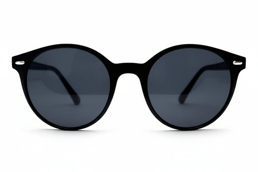 EK-78009 - 😎  Lentes de Sol  Diseño Redondo Moderno con Toque Urbano y Detalle Rojo **Precio por docena**