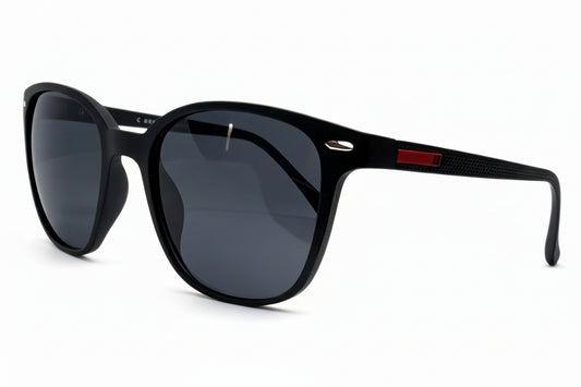 EK-78011 - 😎  Lentes de Sol  Diseño Cuadrado Moderno con Estilo Urbano y Detalle Rojo **Precio por docena**