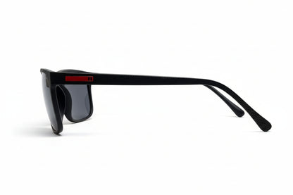 EK-78011 - 😎  Lentes de Sol  Diseño Cuadrado Moderno con Estilo Urbano y Detalle Rojo **Precio por docena**