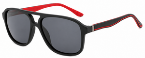 Lentes de sol deportivos EK-8391 negro con rojo