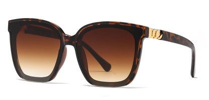 DS-2680 - Lentes de sol cuadrados estilo mariposa con mica plana