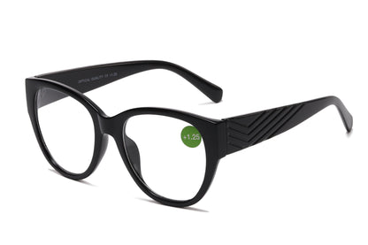 DS-RS 1251 - Lentes de lectura grandes estilo cat eye de plástico