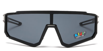 DS-4583 - Lentes deportivos para niños tipo escudo con mica espejo de color