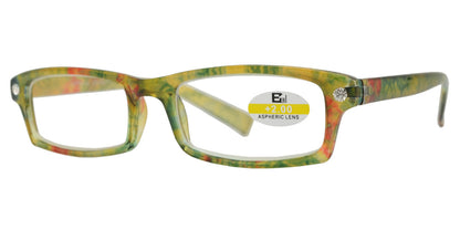 DS-RS 1126 - Lentes de lectura rectangulares en plástico acabado mármol con pedrería