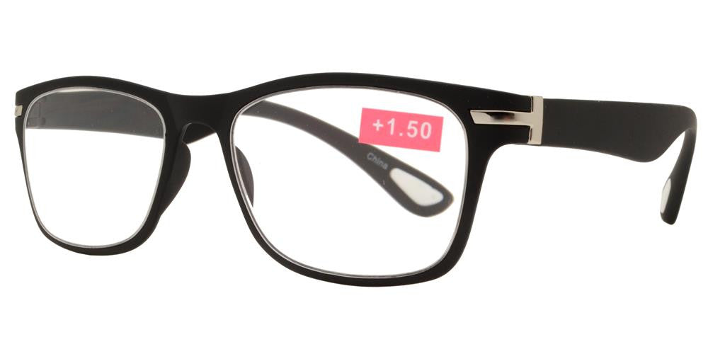DS-RS 1196 - Lentes de lectura clásicos estilo Horn Rimmed en plástico con detalles metálicos