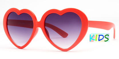DS-4581 - Lentes de sol para niños con forma de corazón y marco plástico divertido