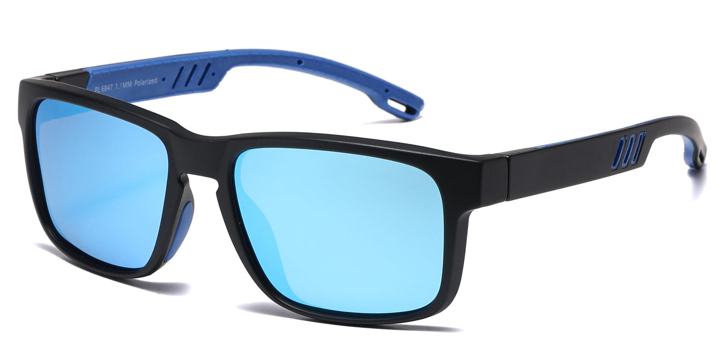 DS-6847 - Lentes deportivos con puente tipo keyhole y marco plástico estilizado