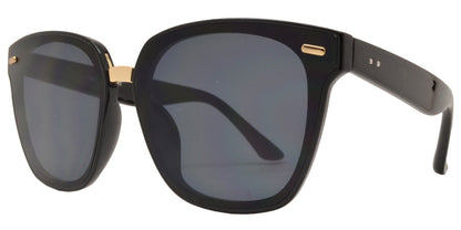 DS-7963 - Lentes cuadrados Horn Rimmed con puente metálico y mica plana