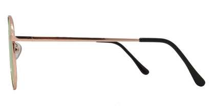 DS-8733 Pink - Lentes de sol estilo Aviador,  metálicos con mica plana de espejo rosa