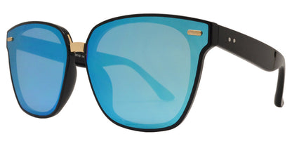 DS-7963 - Lentes cuadrados Horn Rimmed con puente metálico y mica plana
