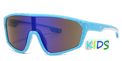 DS-4906 - Lentes deportivos para niños con diseño tipo escudo y lente de una sola pieza
