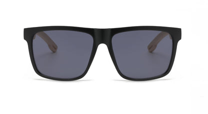 DS-5210 Bamboo - Lentes de sol cuadrados ecológicos con marco de bambú natural