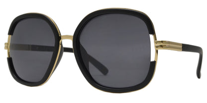 DS-7926 - Lentes cuadrados modernos con varillas metálicas y armazón plástico para mujer