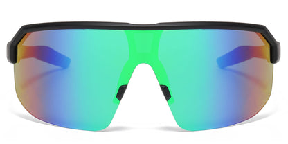 DS-4909 - Lentes deportivos para niños de media montura con lente tipo escudo y mica espejo