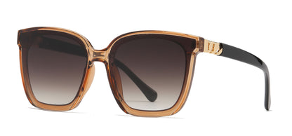 DS-2680 - Lentes de sol cuadrados estilo mariposa con mica plana