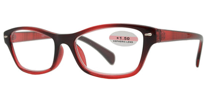 DS-RS 1124 - Lentes de lectura Cat Eye Horn Rimmed de plástico en dos tonos