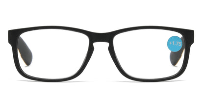DS-RS 1208 - Lentes de lectura rectangulares en plástico con bisagras flexibles