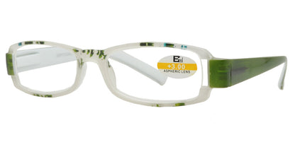 DS-RS 1120 - Lentes de lectura rectangulares de plástico en dos tonos