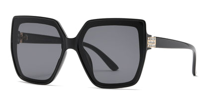 DS-8025 - Lentes estilo mariposa de moda con piedras brillantes y marco plástico