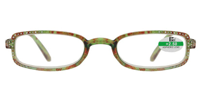 DS-RS 1128 - Lentes de lectura rectangulares pequeños de plástico con acabado mármol