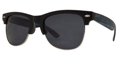 DS-7912 - Lentes de sol media montura estilo Horn Rimmed con acabado efecto madera