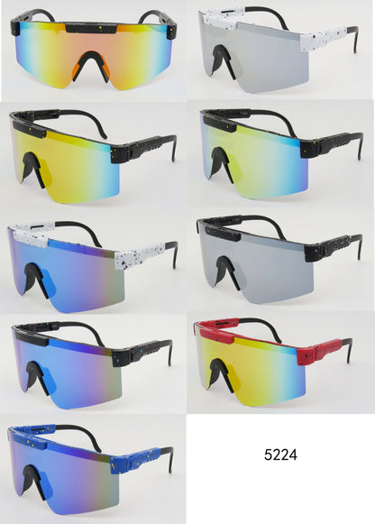 DS-5224 - Lentes deportivos sin montura tipo Flat Top con diseño moderno