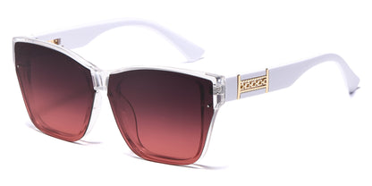 DS-2698 - Lentes estilo Cat Eye cuadrados con mica espejo y armazón plástico