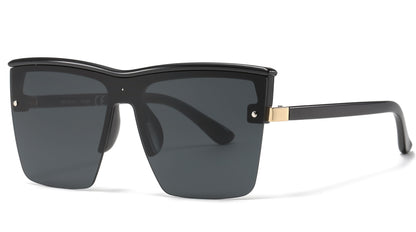 DS-8030 - Lentes de sol de estilo cuadrado de una sola pieza y estilo minimalista