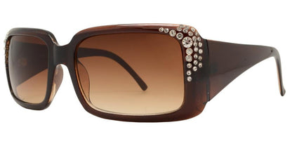 DS-7374 - Lentes de sol cuadrados para mujer con armazón grueso y pedrería