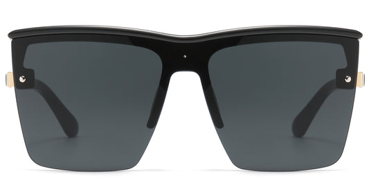 DS-8030 - Lentes de sol de estilo cuadrado de una sola pieza y estilo minimalista