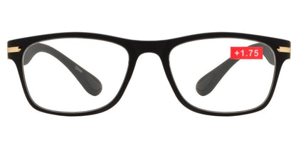 DS-RS 1196 - Lentes de lectura clásicos estilo Horn Rimmed en plástico con detalles metálicos
