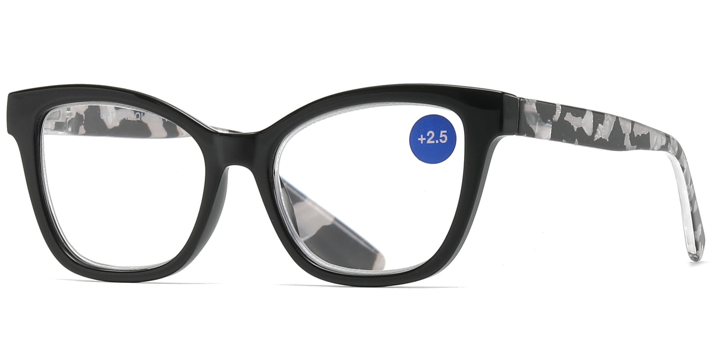 DS-RS 1277 - Lentes de lectura Cat Eye con armazón elegante de plástico