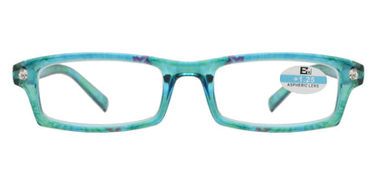 DS-RS 1126 - Lentes de lectura rectangulares en plástico acabado mármol con pedrería