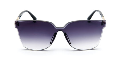 DS-8015 - Lentes de sol sin montura con lente de una sola pieza y pedrería