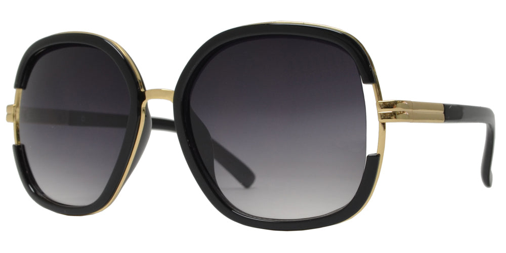 DS-7926 - Lentes cuadrados modernos con varillas metálicas y armazón plástico para mujer