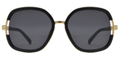 DS-7926 - Lentes cuadrados modernos con varillas metálicas y armazón plástico para mujer