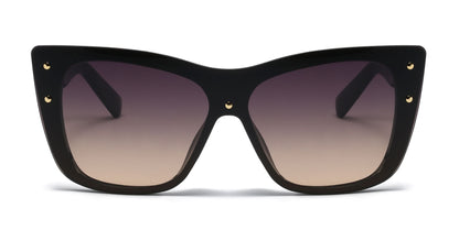 DS-8027 - Lentes con lente de una sola pieza, marco plástico moderno y detalles metálicos