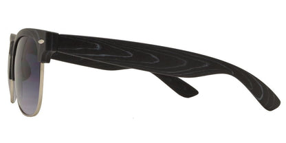 DS-7912 - Lentes de sol media montura estilo Horn Rimmed con acabado efecto madera