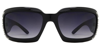 DS-7673 - Lentes rectangulares gruesos con doble adorno metálico en varillas