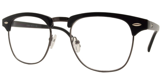 DS-7768 N - Lentes clásicos Horn Rimmed media montura con mica transparente