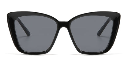 DS-8010 - Lentes Cat Eye cuadrados de plástico con varillas metálicas y diseño audaz