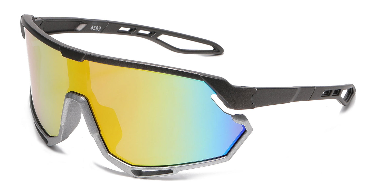 DS-4589 - Lentes deportivos para niños con lente tipo escudo de una sola pieza y marco plástico