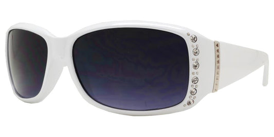 DS-7572 AX - Lentes rectangulares para mujer con pedrería y detalle metálico